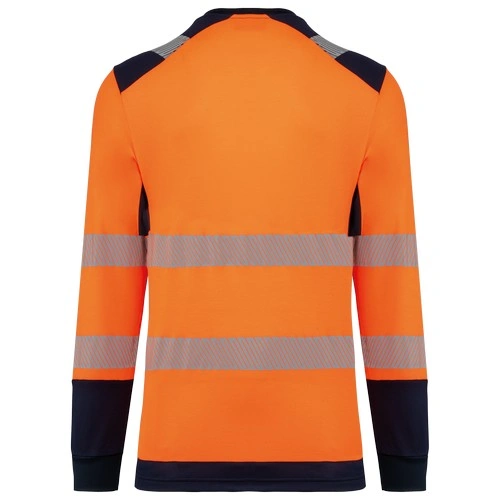 Camiseta de seguridad reciclada cuello redondo manga larga unisex