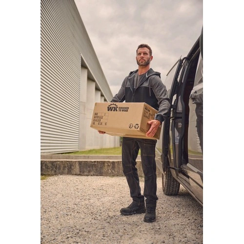 Chaqueta felpa bicolor con capucha y cremallera ecorresponsable unisex