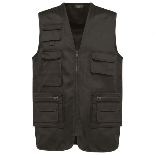 Chaleco polialgodón multibolsillos con forro - Unisex