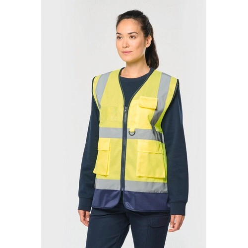 Chaleco de seguridad alta visibilidad reciclado con cremallera unisex