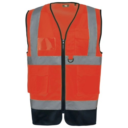 Chaleco de seguridad alta visibilidad reciclado con cremallera unisex