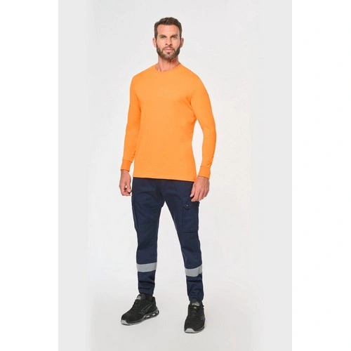 Pantalón cargo unisex con bajo elástico y tira reflectante