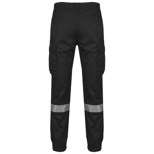 Pantalón cargo unisex con bajo elástico y tira reflectante