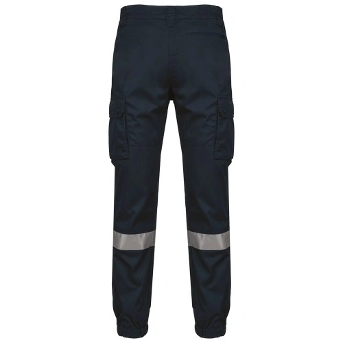 Pantalón cargo unisex con bajo elástico y tira reflectante