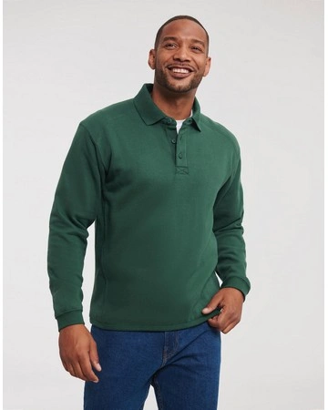 Sudadera cuello polo resistente a manchas 300gsm