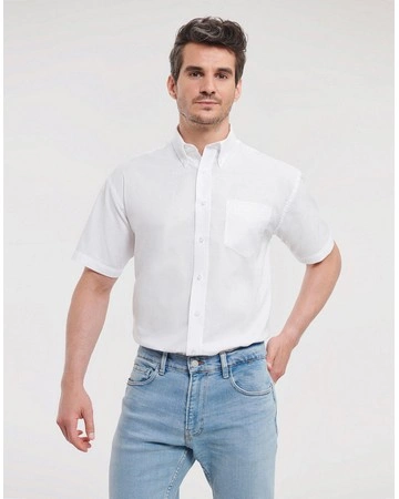 Camisa oxford manga corta fácil cuidado 135gsm