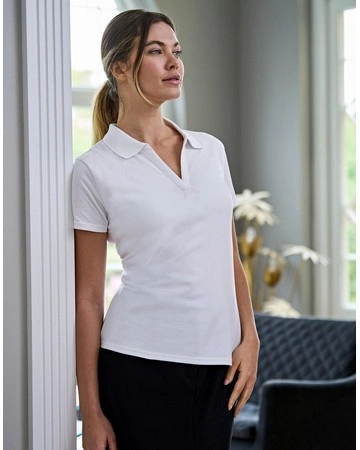 Polo mujer luxury stretch algodón orgánico 215gsm