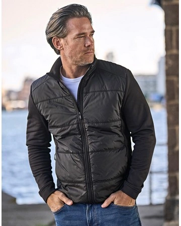 Chaqueta stretch dos materiales ajustada 235gsm
