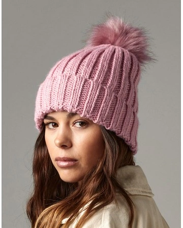 Gorro beanies verbier acrílico pom pom