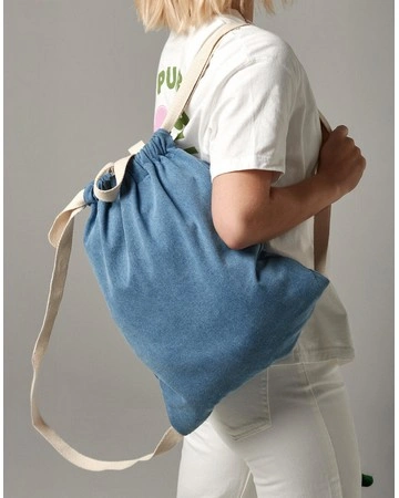 Bolsa gimnasio denim 12l algodón versátil