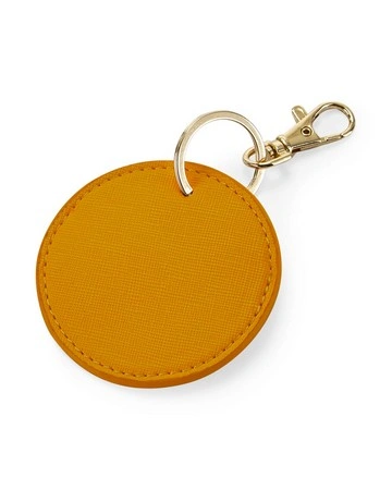 Bolsa llavero circular cuero saffiano