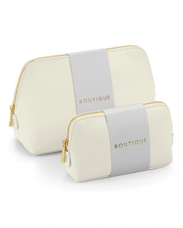 Bolsa estuche cuero saffiano con cremallera