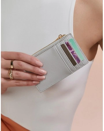 Bolsa tarjetero boutique cuero saffiano