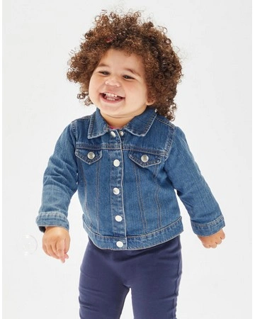 Chaqueta denim orgánica niño transpirable 305gsm