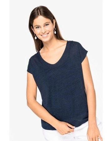 COMPRAR CAMISETA CON CUELLO DE PICO PARA MUJER REF NS321