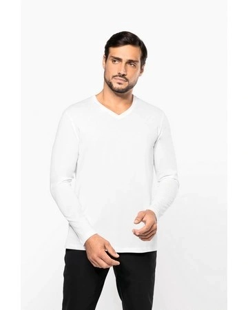 COMPRAR CAMISETA SUPIMA® CUELLO DE PICO MANGA LARGA HOMBRE REF PK306