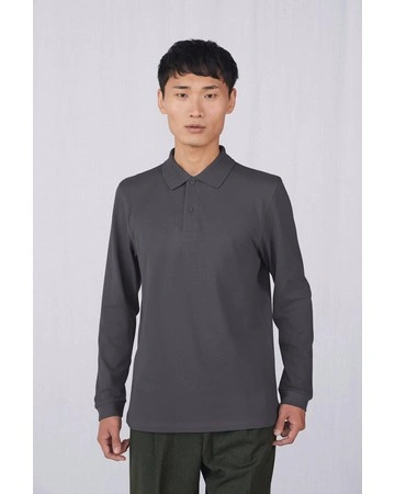 Polo manga larga 180gsm algodón premium