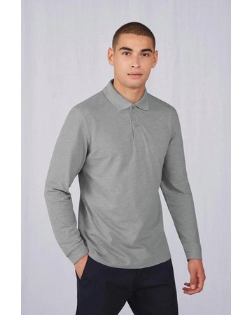 Polo manga larga 210gsm algodón premium