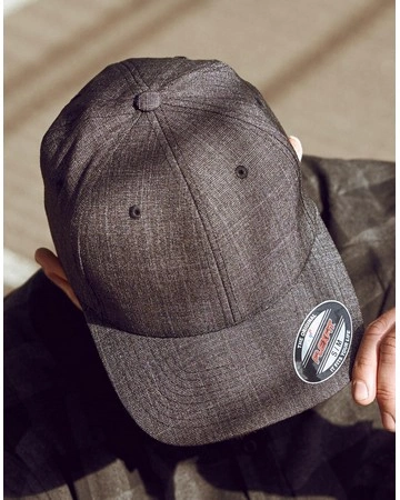 Gorra flexfit fine melange cómoda 450gsm
