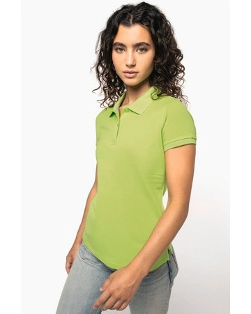 Polo mujer algodón piqué doble botón 220gsm