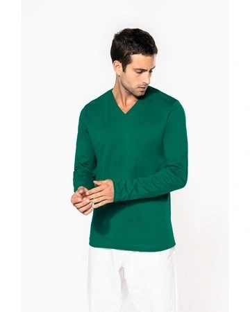 COMPRAR CAMISETA DE MANGA LARGA Y CUELLO DE PICO REF K358 KARIBAN
