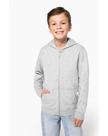 Sudadera infantil reciclada con cremallera 280gsm