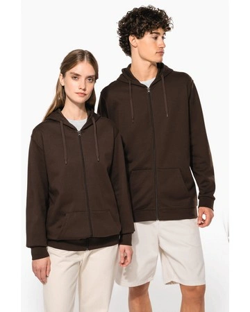 Sudadera capucha cremallera algodón suave 280gsm