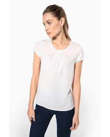 Blusa mujer crepe fluida elegante 85gsm