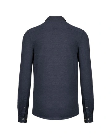 Camisa jacquard manga larga algodón suave 165gsm