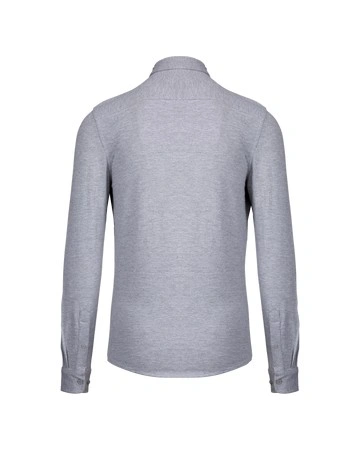 Camisa piqué manga larga algodón confort 190gsm