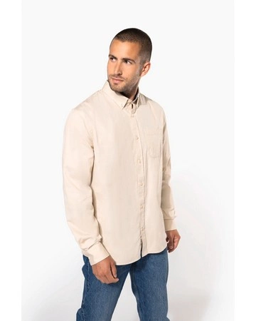 Camisa nevada manga larga algodón suave 135gsm