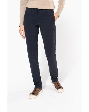 Pantalón chino mujer algodón confortable 245gsm