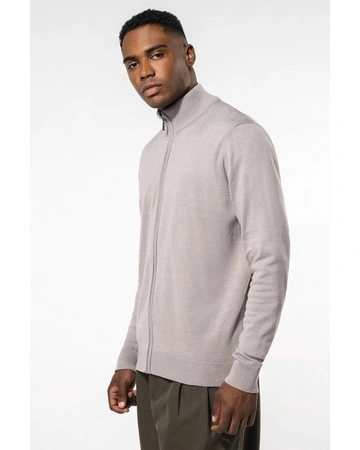 Chaqueta algodón cremallera cuello alto cómoda 400gsm