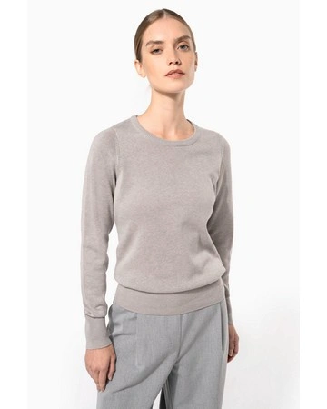 Jersey mujer cuello redondo algodón cálido