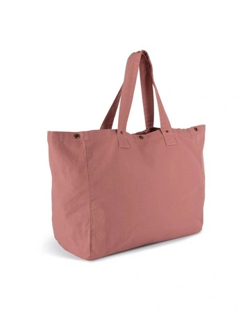Bolsa algodón efecto lavado con bolsillos 310gsm