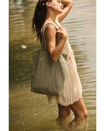 Bolsa shopper de algodón efecto lavado look vintage 310gsm
