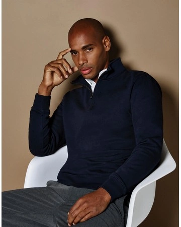 Sudadera cremallera 280gsm algodón premium