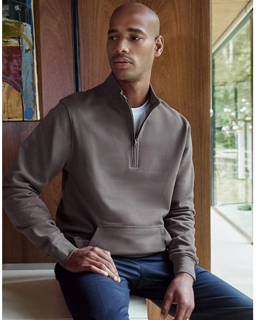 Sudadera piqué cremallera 300gsm premium