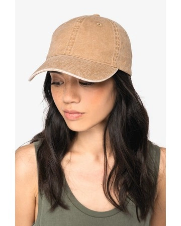 Gorra algodón orgánico efecto lavado ajustable 280gsm