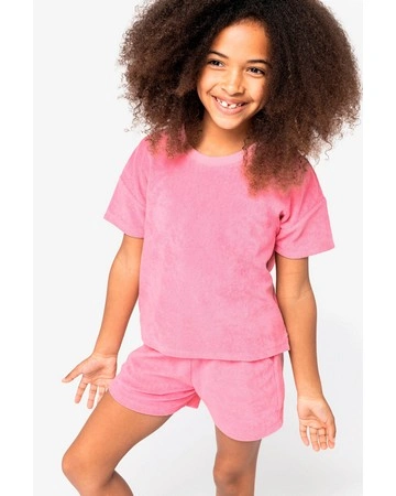 Camiseta niña rizo algodón orgánico sostenible 210gsm