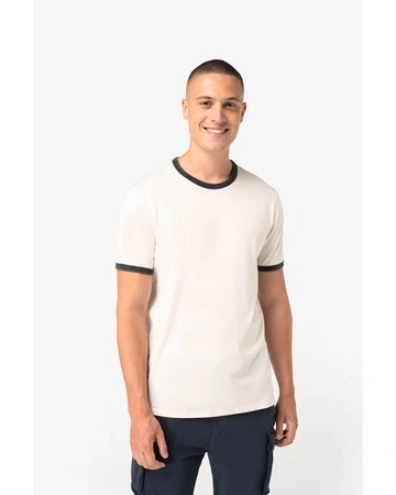 Camiseta ringer ecorresponsable con algodón orgánico suave 180gsm