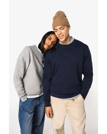 Sudadera cuello redondo algodón orgánico 280gsm