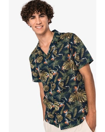 Camisa hawaiana algodón orgánico transpirable 120gsm