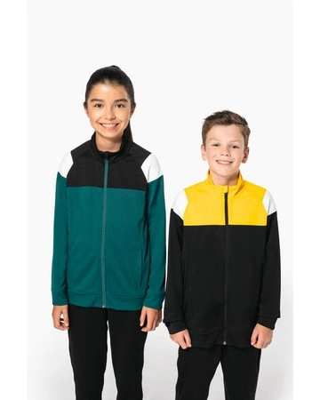Chaqueta infantil con cremallera deportiva 200gsm