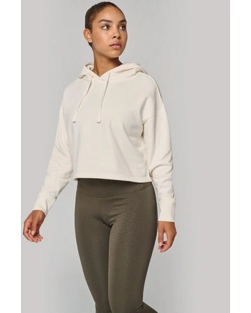 Sudadera capucha crop mujer suave 270gsm