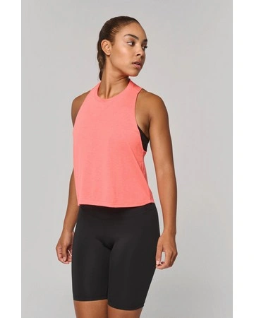 Camiseta crop mujer ligera y cómoda 130gsm