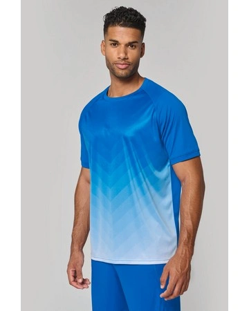 Camiseta multideporte con degradado poliéster secado rápido 140gsm