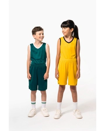 Camiseta baloncesto infantil transpirable 180gsm