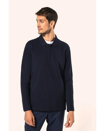 Polo supima manga larga premium suave 230gsm