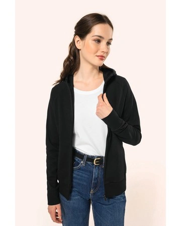 Chaqueta mujer algodón premium con capucha 320gsm